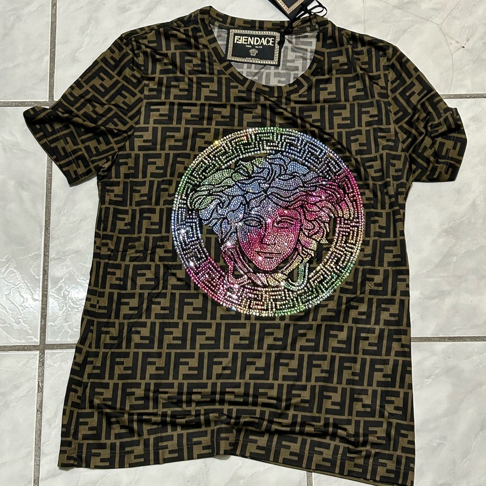 VERSACE X FENDI COLLAB JERSEY SHIRT